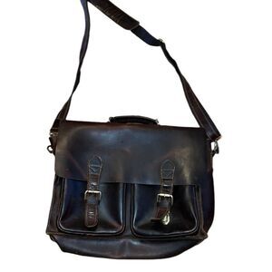 Kattee Brown Leather Briefcase